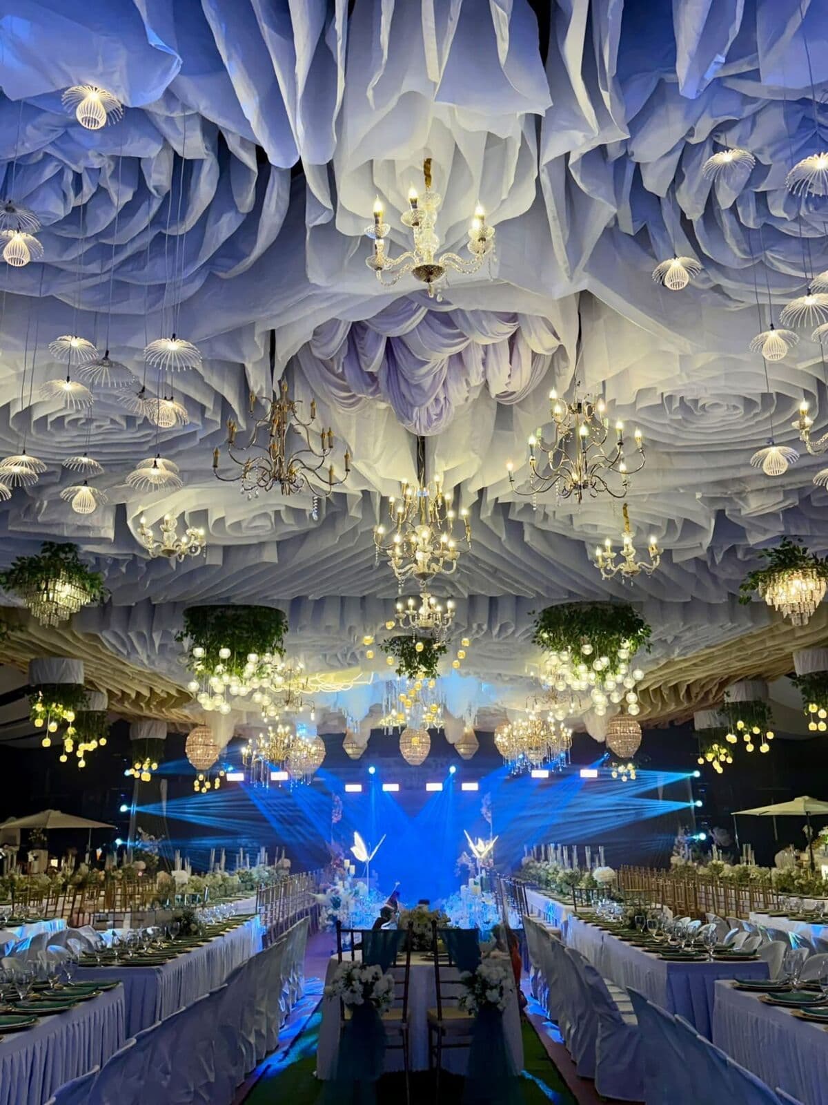 An event hall styled by Eazi Events & Decor